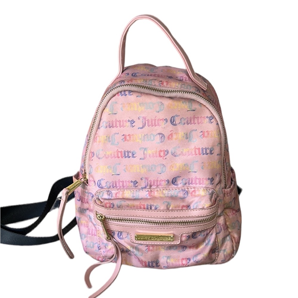 Juicy Couture Rosie Pink Rainbow Logo Mini Backpack